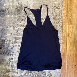 Lululemon Navy V-Neck Cotton Tank Top